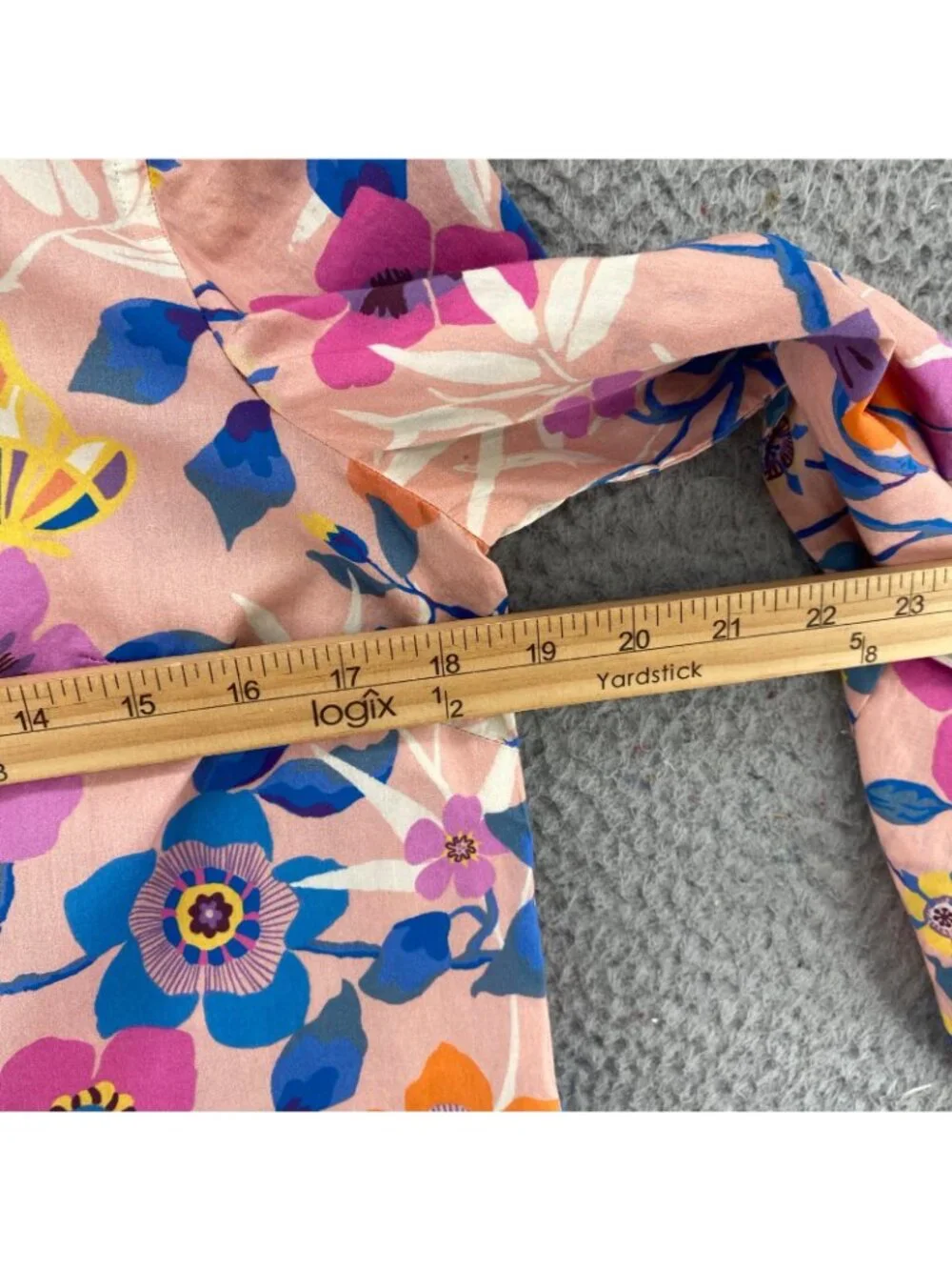 J Crew Liberty London Top Womens 4 Pavilion Pink Floral Popover Classic Cotton
